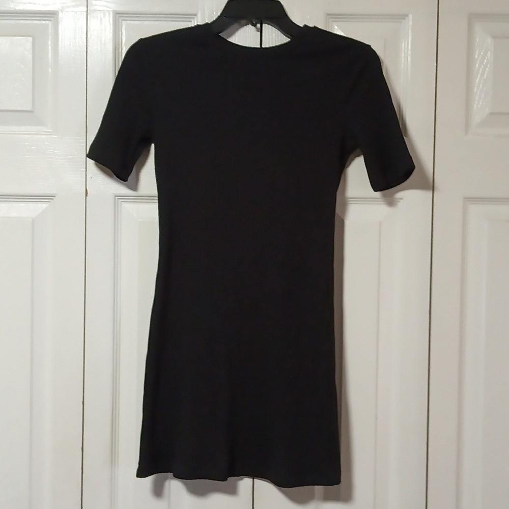Sanctuary Ribbed Knit Mini Dress Black - Picture 6 of 9